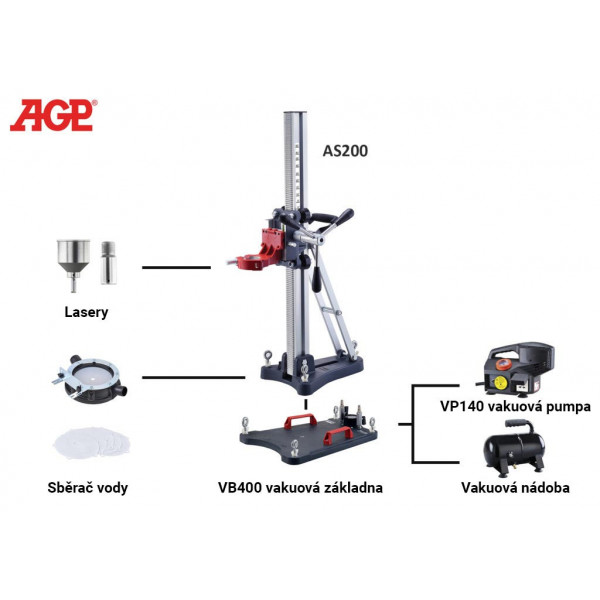 Vakuové uchycení pro stojany na vrtačky AGP VB400
