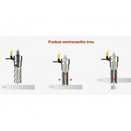 Středící kolík pro korunkové vrtáky s délkou 25 a 30mm (6,35 x 77mm) HSS