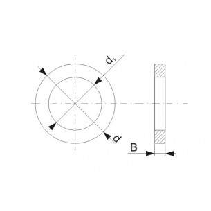 Redukční kroužek pro pilové kotouče 16,0x12,75x1,5 2
