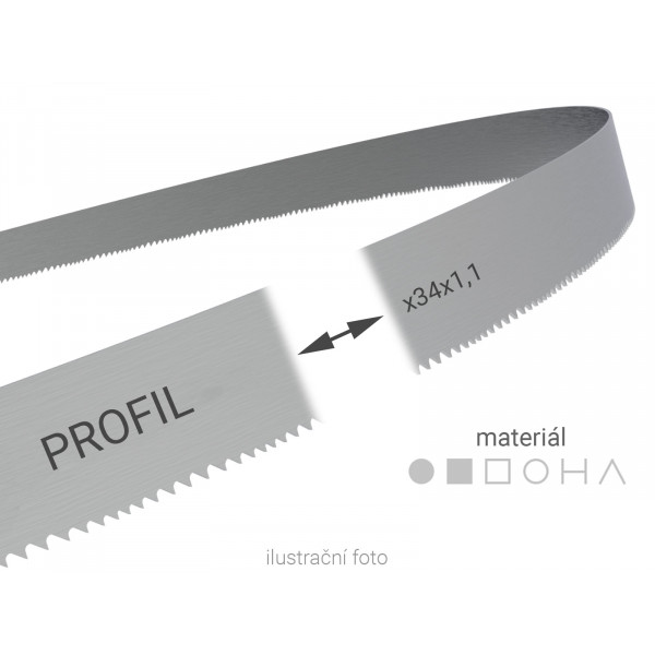 Pilový pás svařovaný na míru Wikus PROFIL 34x1,1mm