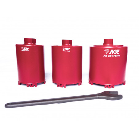 Diamantový jádrový vrták za sucha AGP (Ø68 až 112mm, L 85mm) M16