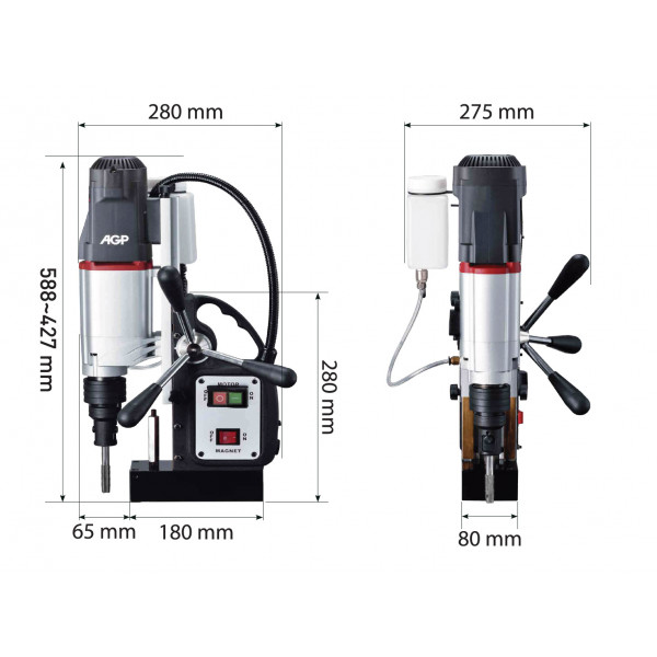 Patentovaná magnetická vrtačka a závitořez AGP TP2000