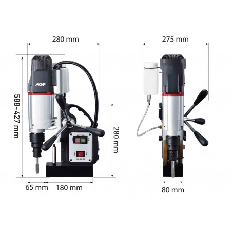 Patentovaná magnetická vrtačka a závitořez AGP TP2000