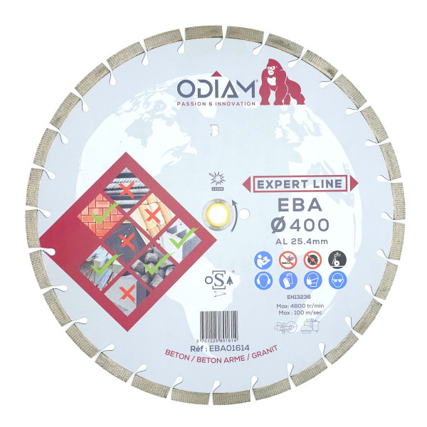 Diamantový řezný kotouč univerzální AGP ODIAM EBA 400x25,4x2,5x12mm