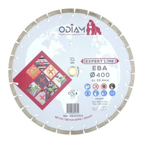 Diamantový řezný kotouč univerzální AGP ODIAM EBA 400x25,4x2,5x12mm