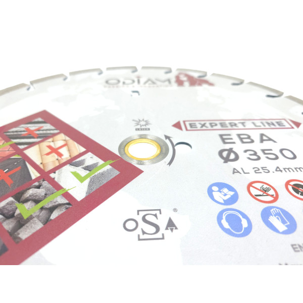 Diamantový řezný kotouč univerzální AGP ODIAM EBA 350x25,4x2,5x12mm