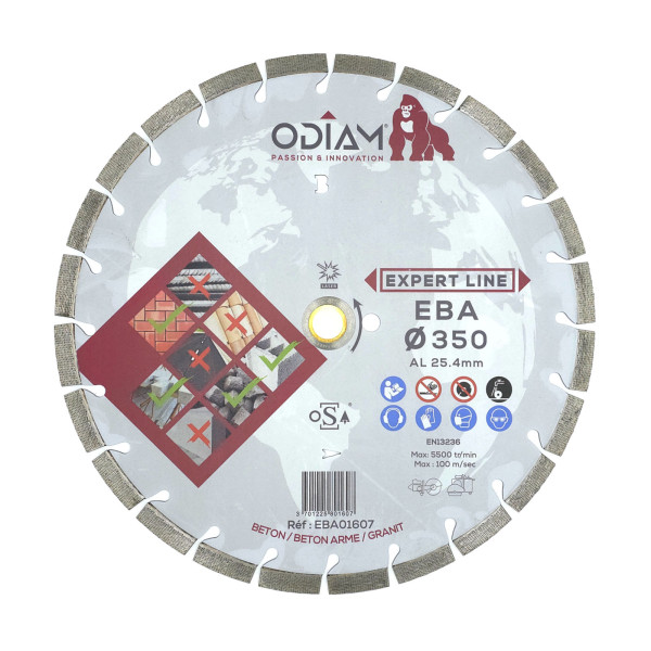 Diamantový řezný kotouč univerzální AGP ODIAM EBA 350x25,4x2,5x12mm