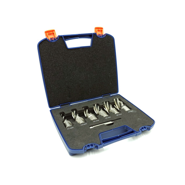 Sada korunkových vrtáků Weldon 19, HSS-XE (6-ti dílná, hloubka 30mm) AGP