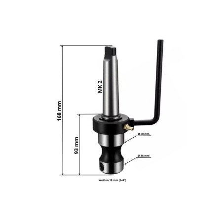 Upínací pouzdro MK2 pro korunkové vrtáky s upínáním Weldon 19