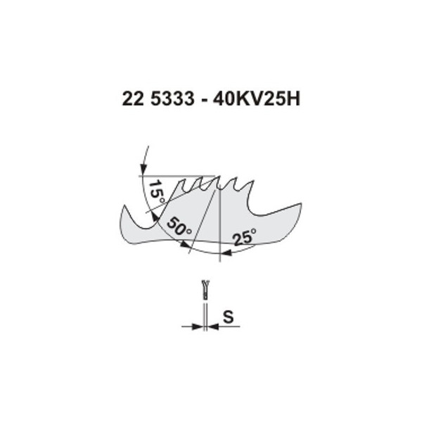 Pilový kotouč na dřevo 5333 - 40KV25° HANIBAL