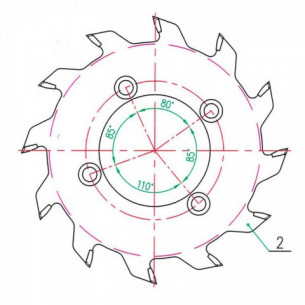 Předřezový kotouč SK skládaný 120x2,8-3,6x50 5393.1 12+12 WZ HP RAPIDO 2