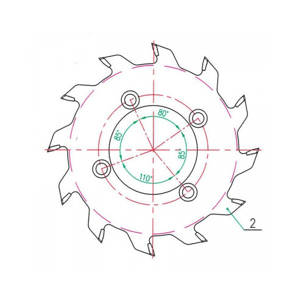 Předřezový kotouč SK skládaný 5393.1 12+12 WZ HP RAPIDO