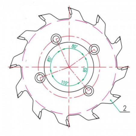 Předřezový kotouč SK skládaný 5393.1 12+12 WZ HP RAPIDO
